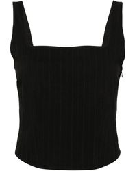 Samsøe & Samsøe - Salot Cropped-Top Mit Nadelstreifen - Lyst