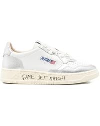 Autry - Zapatillas bajas Medalist de piel con paneles metálicos - Lyst