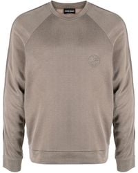 Giorgio Armani - Logo-Embroidered Round-Neck Jumper - Lyst