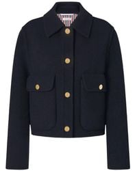 Thom Browne - Bell-Sleeve Wool Jacket - Lyst