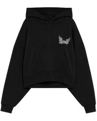 Barrow - Logo-Print Cropped Hoodie - Lyst