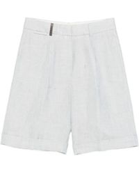 Peserico - Cuffed Tailored Shorts - Lyst