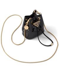 Prada - Mini-Tasche Mit Logo-Schild - Lyst