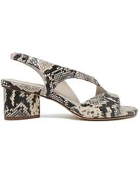 Vic Matié - K16 Drop Snakeskin-Effect Slingback Sandals - Lyst