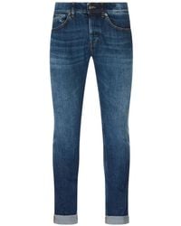 Dondup - Logo-Plaque Whiskered Skinny Jeans - Lyst