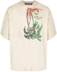 Palm Angels - T-Shirt mit Palmen-Print - Lyst