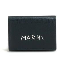 Marni - Logo-Embroidered Leather Wallet - Lyst