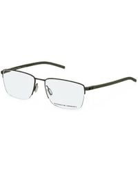 Porsche Design - Lunettes De Vue À Monture Rectangulaire Semi-Cerclées - Lyst