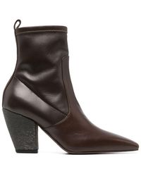 Brunello Cucinelli - Nappa Leather Ankle Boots - Lyst