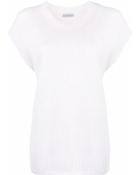 Malo - Ribbed-Knit Cashmere T-Shirt - Lyst