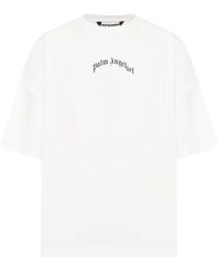 Palm Angels - Back Curved Logo Oversized Short Sleeves T-Shirt - Lyst