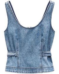 Rag & Bone - Haut En Jean À Taille Ceinturée - Lyst