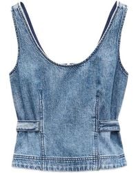 Rag & Bone - Top Vaquero Con Cinturón - Lyst