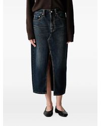 Levi's - Front-Slit Midi Skirt - Lyst