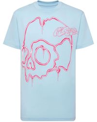 Philipp Plein - Dripping Skull Graphic-print T-shirt - Lyst