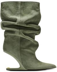 Balmain - Suede No Wedge Ankle Boots 95 - Lyst