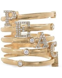 Loree Rodkin - 14k Gold Peace Diamond Ring - Lyst