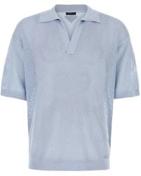 Prada - Mesh-Knit Polo Shirt - Lyst