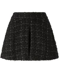 Genny - Pleated Tweed Shorts - Lyst