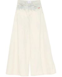AMISH - Carly Bleached Wide-Leg Jeans - Lyst