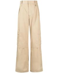 WOOYOUNGMI - Logo-plaque Cotton Wide-leg Trousers - Lyst
