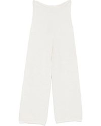 Liviana Conti - Ribbed-Knit Wide-Leg Trousers - Lyst