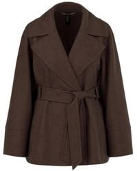 Marc Cain - Belted Wool Coat - Lyst