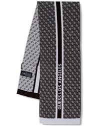 Guess - Monogram-Pattern Logo-Print Scarf - Lyst