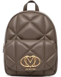 Love Moschino - Quilted Logo-Plaque Backpack - Lyst