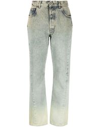 Off-White c/o Virgil Abloh - Washed Denim Straight-leg Jeans - Lyst