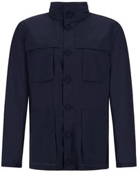 Herno - Giacca-Camicia A Collo Alto - Lyst