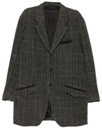 Yohji Yamamoto - Blazer En Cachemire À Chevrons - Lyst