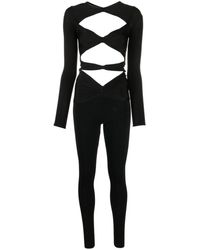Roberto Cavalli - Cut-out Long-sleeve Jumpsuit - Lyst