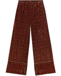 Pierre Louis Mascia - Hose aus Samt mit geometrischem Muster - Lyst