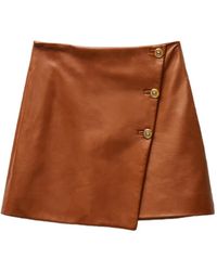 Versace - Nappa Plongé Mini Skirt - Lyst