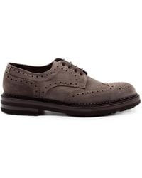Green George - Suede Brogue Derby Shoes - Lyst