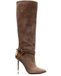 Tom Ford - Padlock 120mm Suede Boots - Lyst