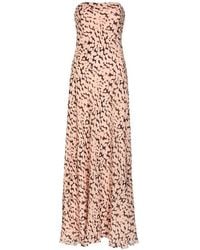 STAUD - Cassie Tortoise-Print Silk Maxi Dress - Lyst