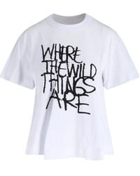 Sacai - Graphic-Print T-Shirt - Lyst