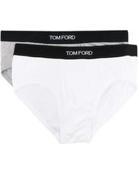 Tom Ford - Logo-Waistband Cotton Briefs (Pack Of Two) - Lyst