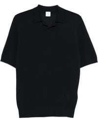 Eleventy - Knitted Cotton Polo-Collar T-Shirt - Lyst