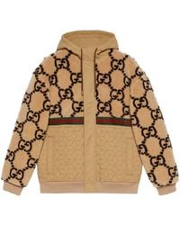 Gucci - GG Jacquard Faux Fur Jacket - Lyst