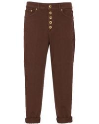 Dondup - Button-Fastening Logo-Patch Jeans - Lyst