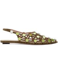 The Attico - Embellished Caged Sandals - Lyst