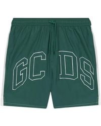 Gcds - Logo-Print Drawstring Swim Shorts - Lyst