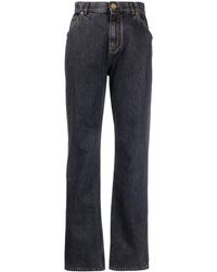 Balmain - High-waisted Straight-leg Jeans - Lyst