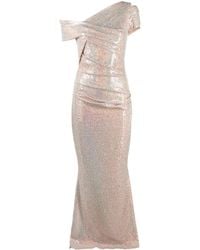 Talbot Runhof - Sequin-embellished One-shoulder Gown - Lyst