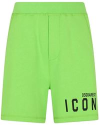 DSquared² - Icon Logo-Print Shorts - Lyst