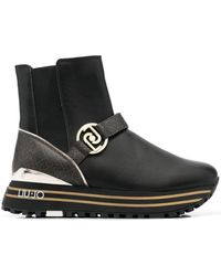 Liu Jo - Maxi Wonder Leather Ankle Boots - Lyst