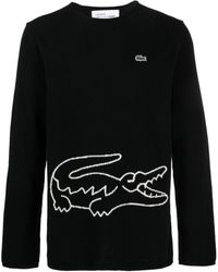 Comme des Garçons - Intarsien-Pullover mit Logo - Lyst